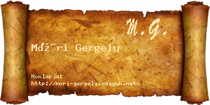 Móri Gergely névjegykártya