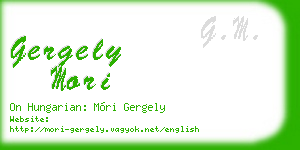 gergely mori business card